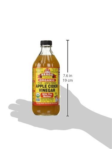 Vinaigre de cidre de pomme cru biologique sans gluten Bragg USDA, avec la mère 16 onces - Photo 6 sur 6