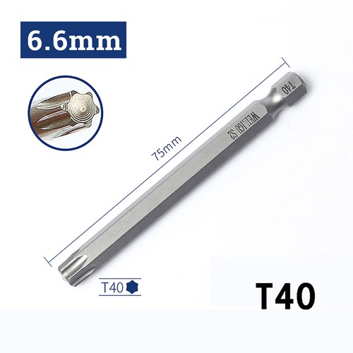 Magnetic Torx Bit T3 T4 T5 T6 to T50 Security Screwdriver Bits 1/4" Hex Shank - Picture 39 of 54