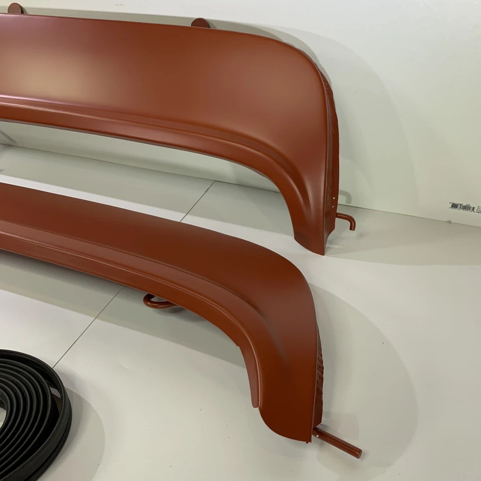 Pair Fender Skirts for 1955 1956 Ford Victoria Fairlane (Kit Clamps Rubber) - Image 4 of 4