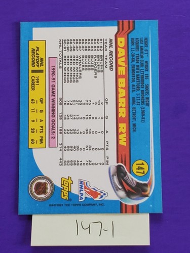 1991-92 TOPPS HOCKEY TRADING CARDS 1-199 YOU PICK FREE SHIPPING 50% OFF 2+ - Picture 257 of 339