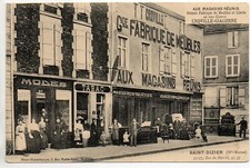 SAINT DICIER Haute Marne postcard 52 trade at stores gathered CROVILLE - tobacco