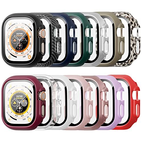 14 Pack Case with Tempered Glass Screen Protector for Apple 49mm 14 Pack-A