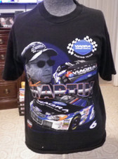 Mark Martin Viagra Cotton Full Print Front  Back NASCAR Racing Black L T-Shirt