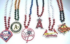 BASEBALL BEADS ON SALE ,,MLB ASSORTED TEAMS,, NOT MANY LEFT