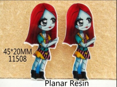 5 pc. Planar Resin Hair Bow Center 1011508 Jack Sally Noghtmare Before Christmas