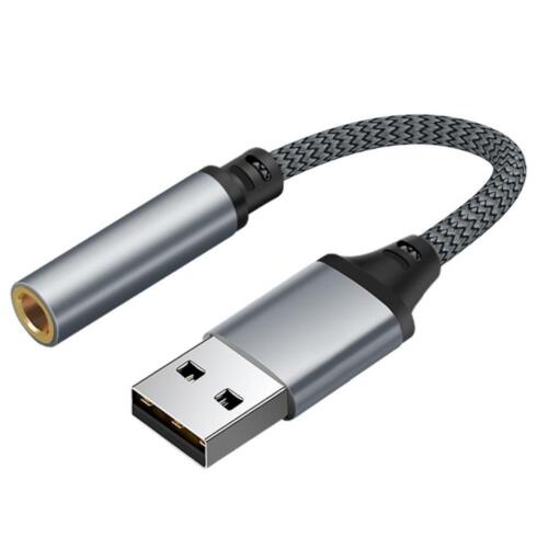 Adattatore audio auricolare stereo da USB a 3,5 mm microfono/cuffie 7,1 scheda audio bella - Foto 3 di 15