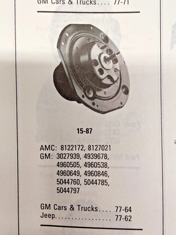 Buick Caddy Chevy Olds Pont 1964-77 con aire acondicionado integral Stant SM102 motor soplador Foto 2 de 2