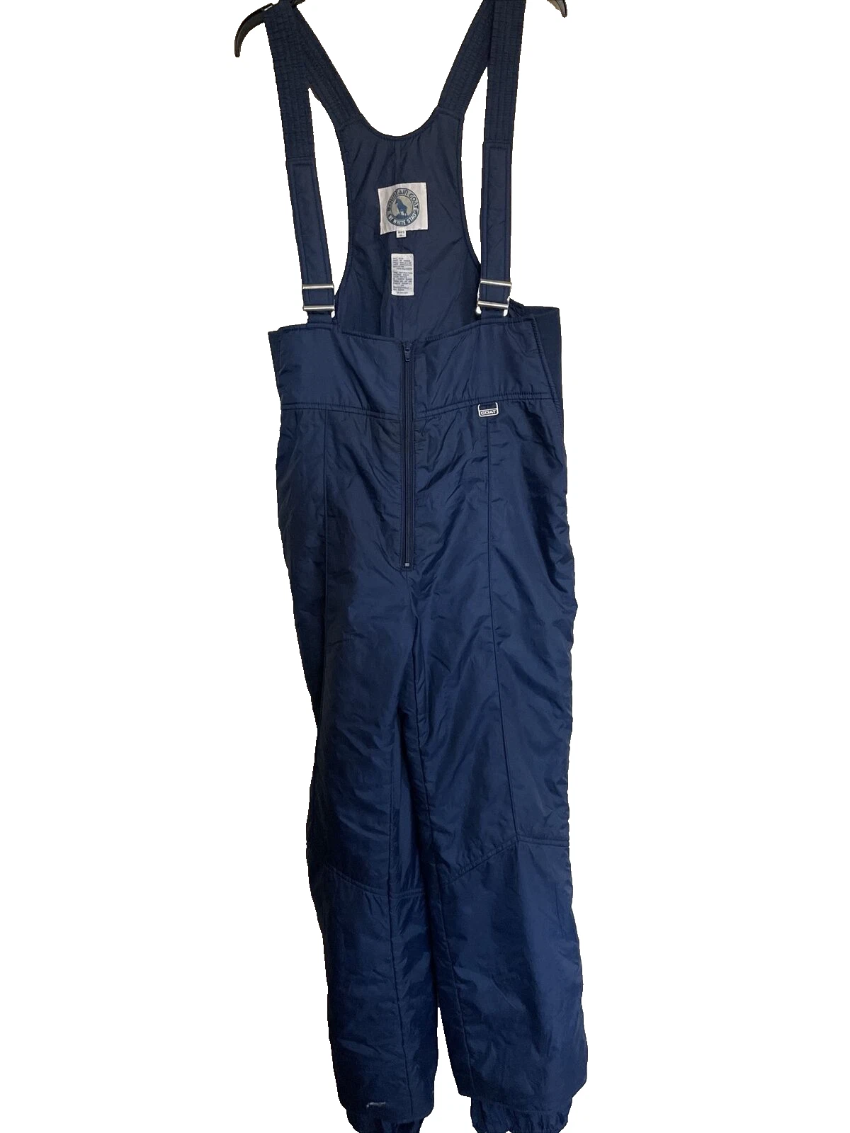 Men's Mountain Goat by White Stag Bib Pants Navy 34M - Vintage