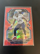 2021 Panini Prizm Rashaan Evans Red Cracked Ice Prizm #6 Tennessee Titans