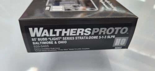 9405 Walthers Proto "Light" Budd Strata Dome Sleeper Baltimora & Ohio B&O HO Nuovo con scatola - Foto 3 di 3