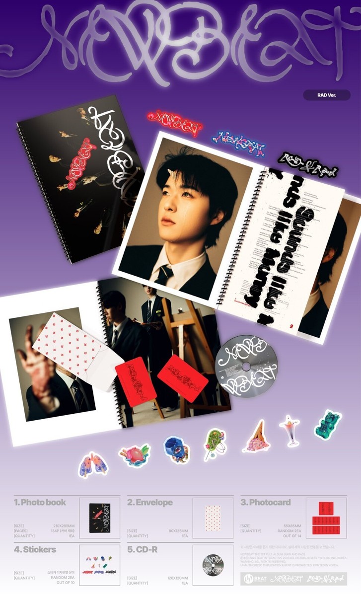NEWBEAT 1st Full Album RAW AND RAD Photobook Random Ver. CD+Book+