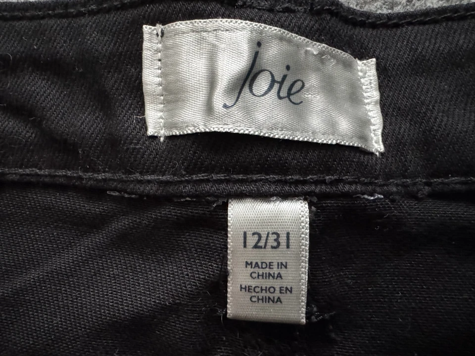 Pantalones de mezclilla cargo Joie negros con cremallera calce contemporáneo nuevos con etiquetas - para mujer talla 12 ~ 32x27 Foto 3 de 4