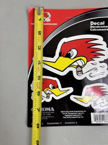 Mr Horsepower Angry Woodpecker Decal 3 Stickers Clay Smith Cams Classic Racing - Bild 2 von 3
