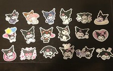 New 18 Kuromi Sanrio Waterproof Stickers For Water bottle Laptop Phone Notebook