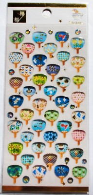 FANS Glitter Magic Dimensional Sticker Sheet with gold accents
