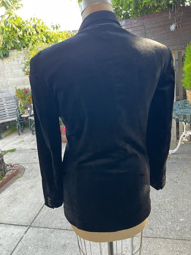 Men's Calvin Klein Slim Fit Black Velvet Blazer sz 36 Slim - Picture 2 of 6