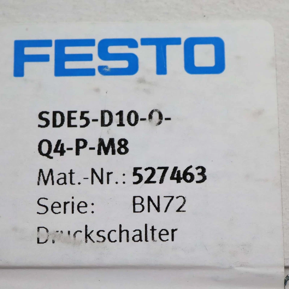 Festo Pressure Sensor SDE5-D10-O-Q4-P-M8 527463 SIE - Image 2 of 2