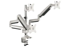 SIIG Triple Monitor Desk Mount-13 to 32",Silver,Premium Gas Spring