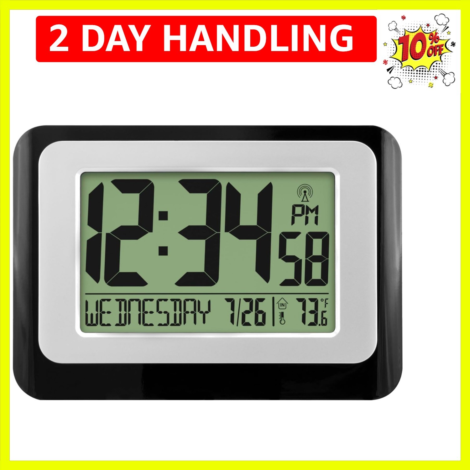 With Temperature Display And Alarm - Black