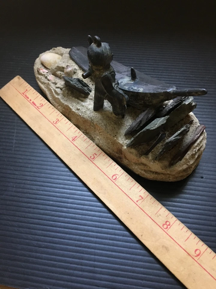 Escultura de naufragio de buzo hundido de colección perdida en el mar decoración náutica 7,5" L x 3,5" H Foto 3 de 4