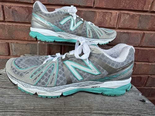 Scarpe da corsa donna New Balance NB taglia 8 sneakers 890V2 REVLITE grigio e verde acqua - Foto 6 di 19
