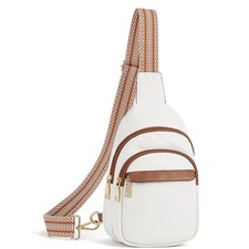 Leather Sling Bag Casual Crossbody Daypack for Women Lady Outdoor Travel Camp...