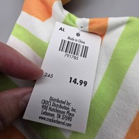 NWT CRACKER BARREL ORANGE CITRUS SECURITY BLANKET LOVEY GREEN ORANGE STRIPES 11