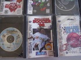 Sega Saturn Console and Game Lot of 9