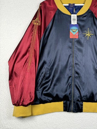 Wonder Woman Plus Size 5X Her Universe Satin Bomber Jacket Daughters Themyscira - Picture 4 of 24