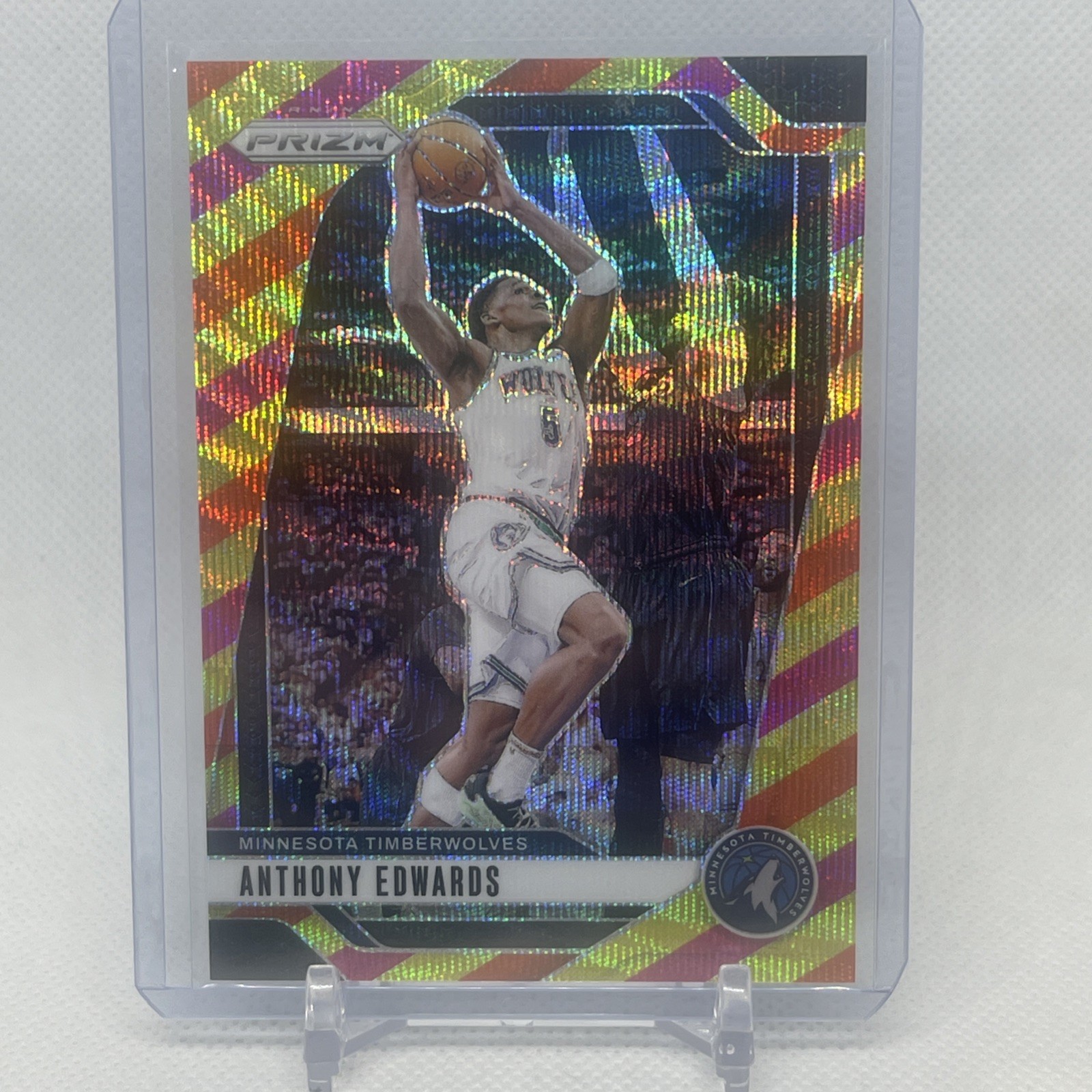 2024-25 Panini Prizm Anthony Edwards #100 Multi Wave Prizm /88 MINT