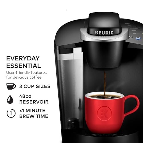 KEURIG K-CLASSIC SINGLE SERVE K-CUP POD KAFFEEMASCHINE MIT 3 BRÜHGRÖSSEN - SCHWARZ - Bild 3 von 5