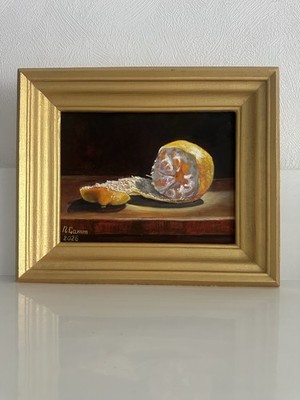 original oil painting Tangerine 18х24см Still Life Wall Art Art For Kitchen Gift