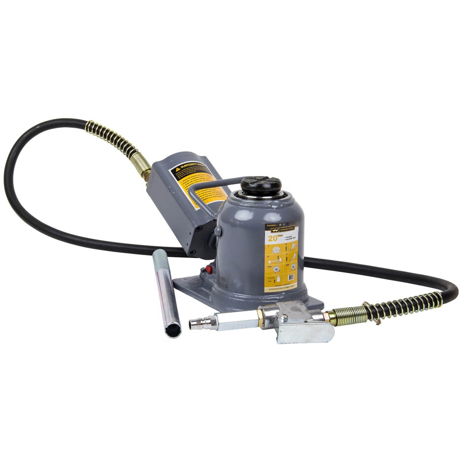 WINNTEC® 20 TON Low-Profile Air Bottle Jack - 09829