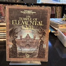 AD&D - The Temple Of Elemental Evil Module TI-4 TSR 9147 Gygax 1987 D&D W/MAP