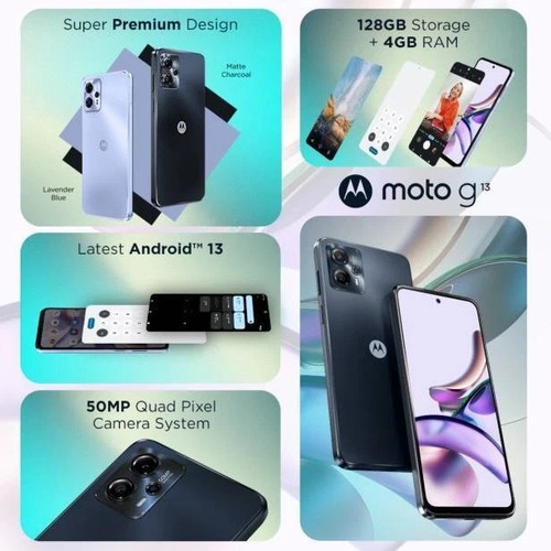 MOTOROLA g13 Factory Unlocked Dual SIM 4GB RAM 128GB STORAGE 6.5" HD+ Display - 第 4/10 張圖片