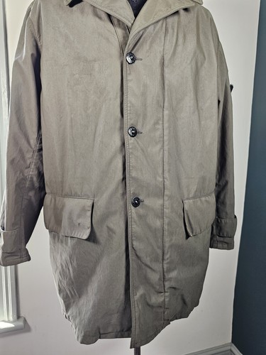 Vintage 1998 STONE ISLAND Military Style Jacket Men's Medium Green Wool Lined - Picture 5 of 24