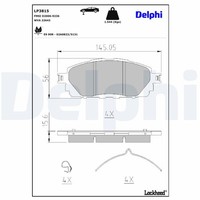 Delphi Bremsbelagsatz, Scheibenfeststellbremse LP3815