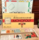 Vintage 1954 Monopoly Board Game Parker Brothers Wooden Pieces Complete