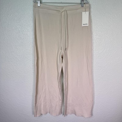 MATE The Label Pants Women 1X Organic Cotton Waffle Knit Comfort Lounge Plus NEW