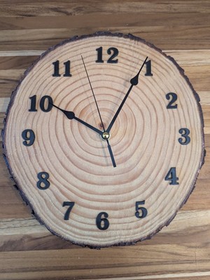 Handcrafted 10'' Wooden End Grain Clock.