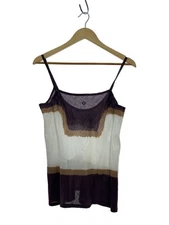 Haat Issey Miyake India/Sleeveless Blouse/2/Cotton/Brown/Patterned/HA62FJ680//