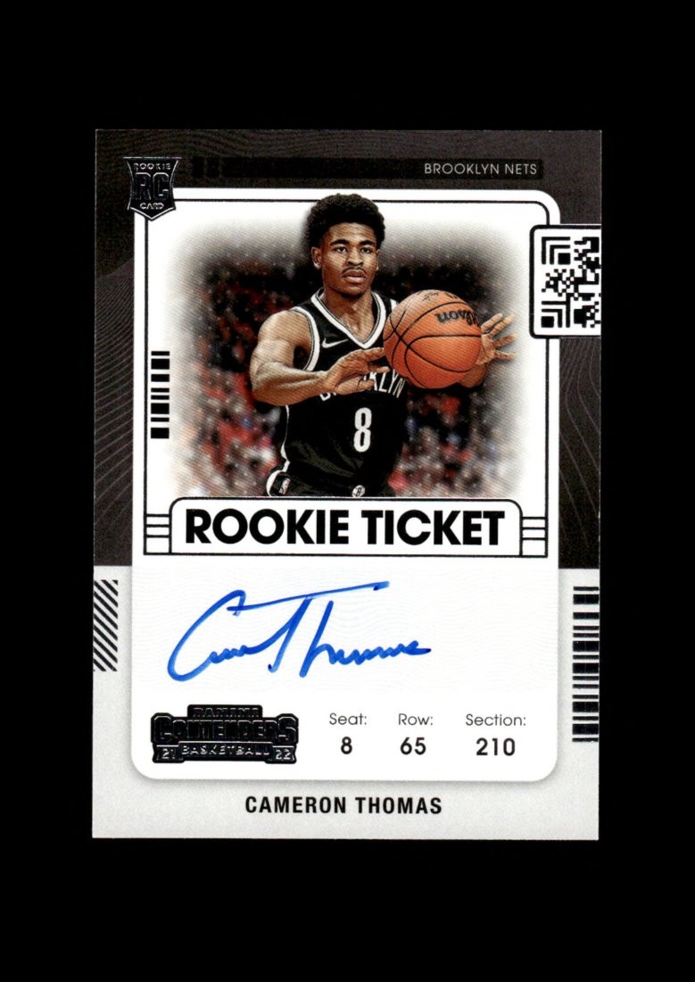 21-22 Origins Cameron Thomas RC サインパッチ 2021-22 Cameron Cam Thomas Rookie RECON SIGNATURES RED Auto