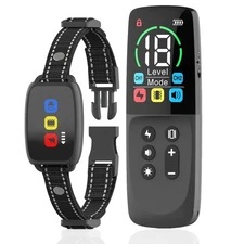 Dog Shock Collar Lcd Wireless Remote Control Beep Vibrations E Shock Stop Barkin