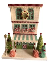 Bethany Lowe Christmas Peppermint Paper House Decor Hand Signed LC2483