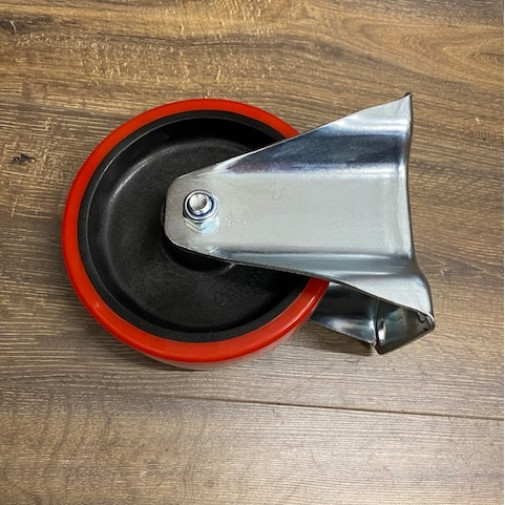 160mm Fixed Castor Wheel Heavy Duty Polyurethane Trolley Industrial Caster