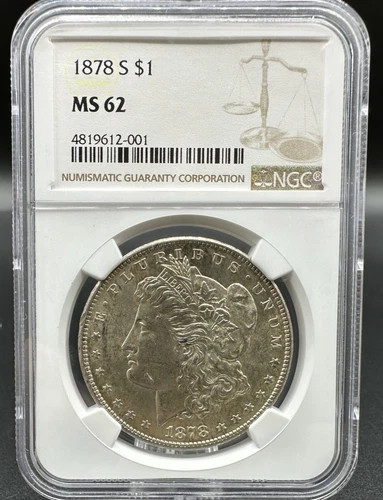 1878-S Morgan Silver Dollar NGC Certified MS-62