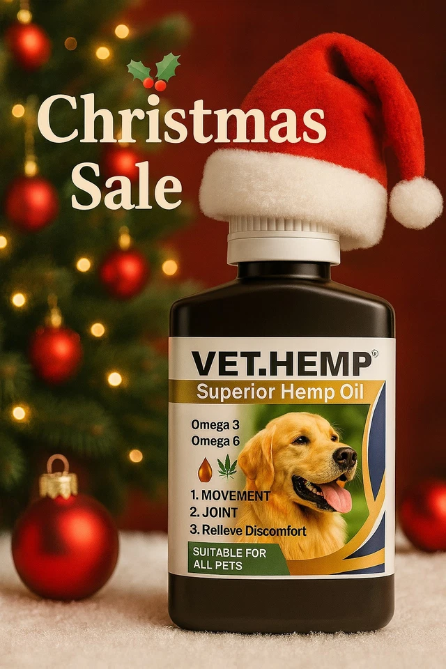 Dog Calming Hemp Oil Joint Care Pain Relief Anxiety Arthritis Stress Dogs 60ML