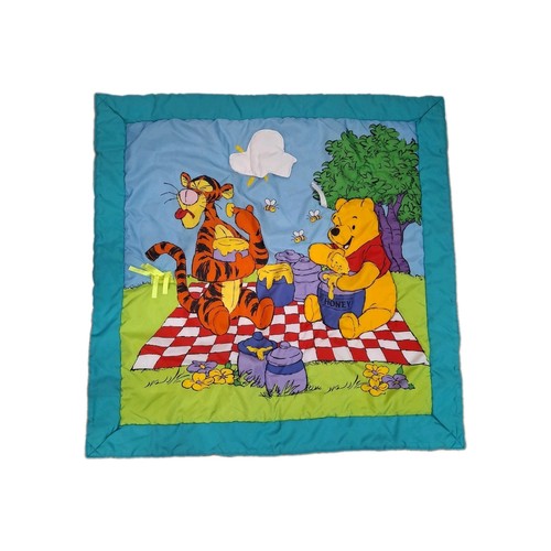 Vintage Disney Winnie the Pooh Tigger Picnic Baby Play Mat Activity Gym Quilted