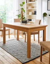 Image of Ashford Dining Table Grey Oak Modern Kitchen Furniture 4-6 Seater