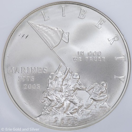 2005-P $1 Marine Corps Commem Silver Dollar NGC MS 69 | Uncirculated UNC BU - Picture 3 of 4